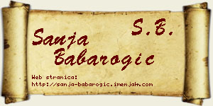 Sanja Babarogić vizit kartica
